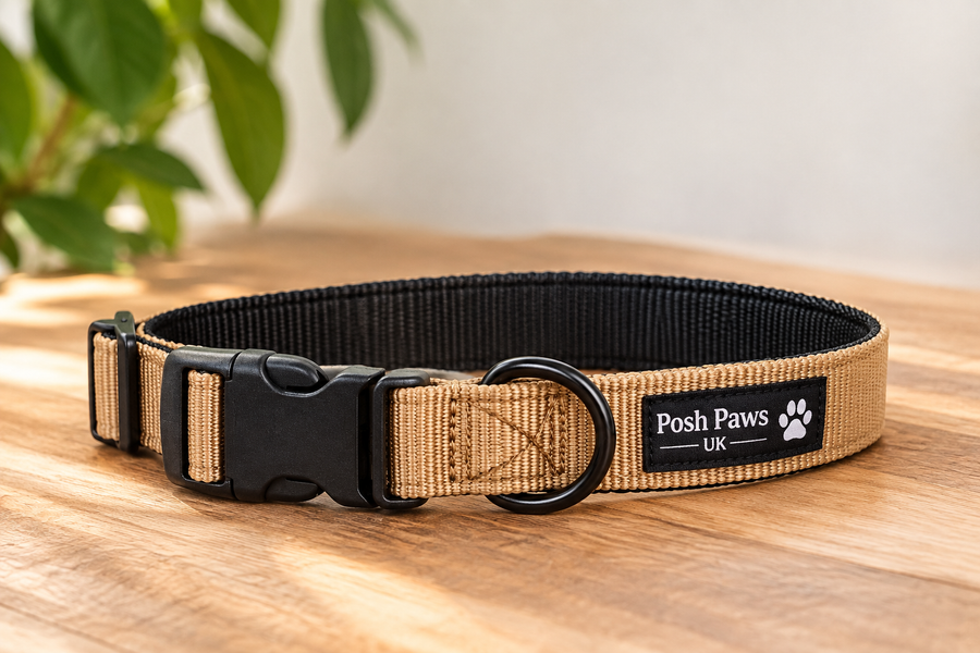 Classic Tan & Black Dog Collar