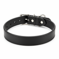 Essential Black Leather Dog Collar - View 1